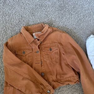 Rust Orange Denim Jacket